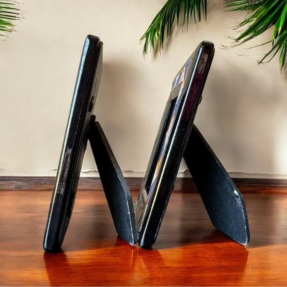 Set of 2 Handpainted Ceramic Tile Picture Frames – Multicolor Geometric Mosaic - Picture 4 of 14